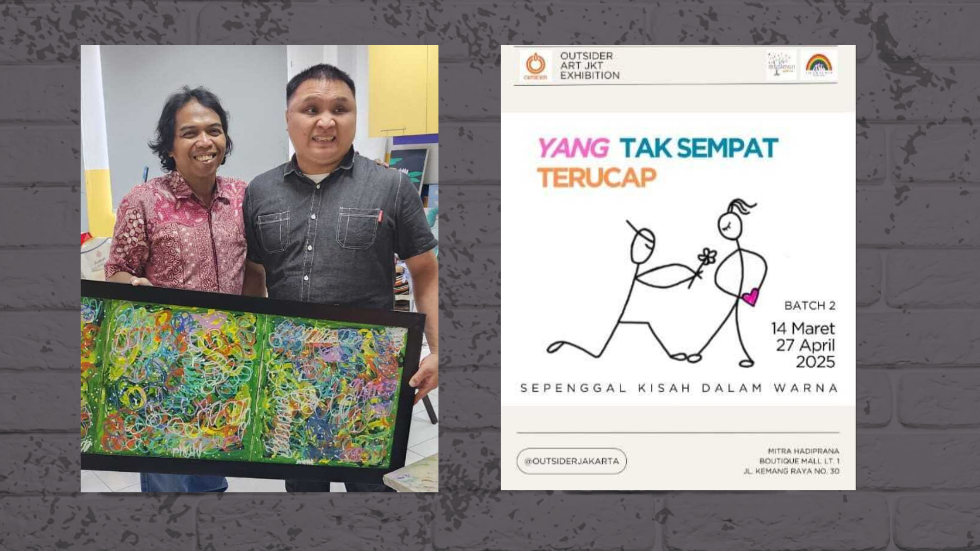 Pameran Seni yang Tak Sempat Terucap, Sebuah Perayaan Ekspresi dari Seniman Outsider Art JKT